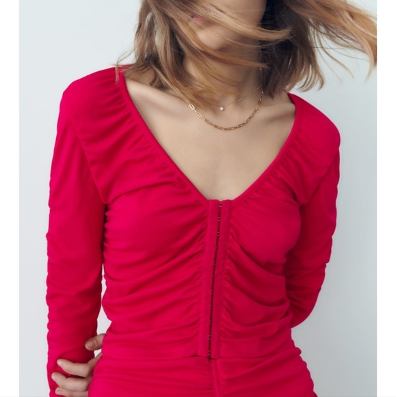 Ruched Top Strawberry Zara - Picture 12 of 12